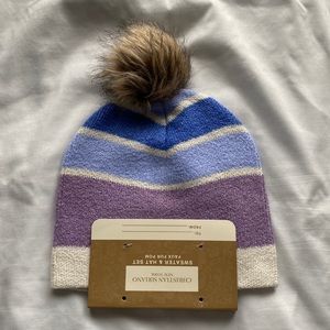 Christian Siriano striped beanie